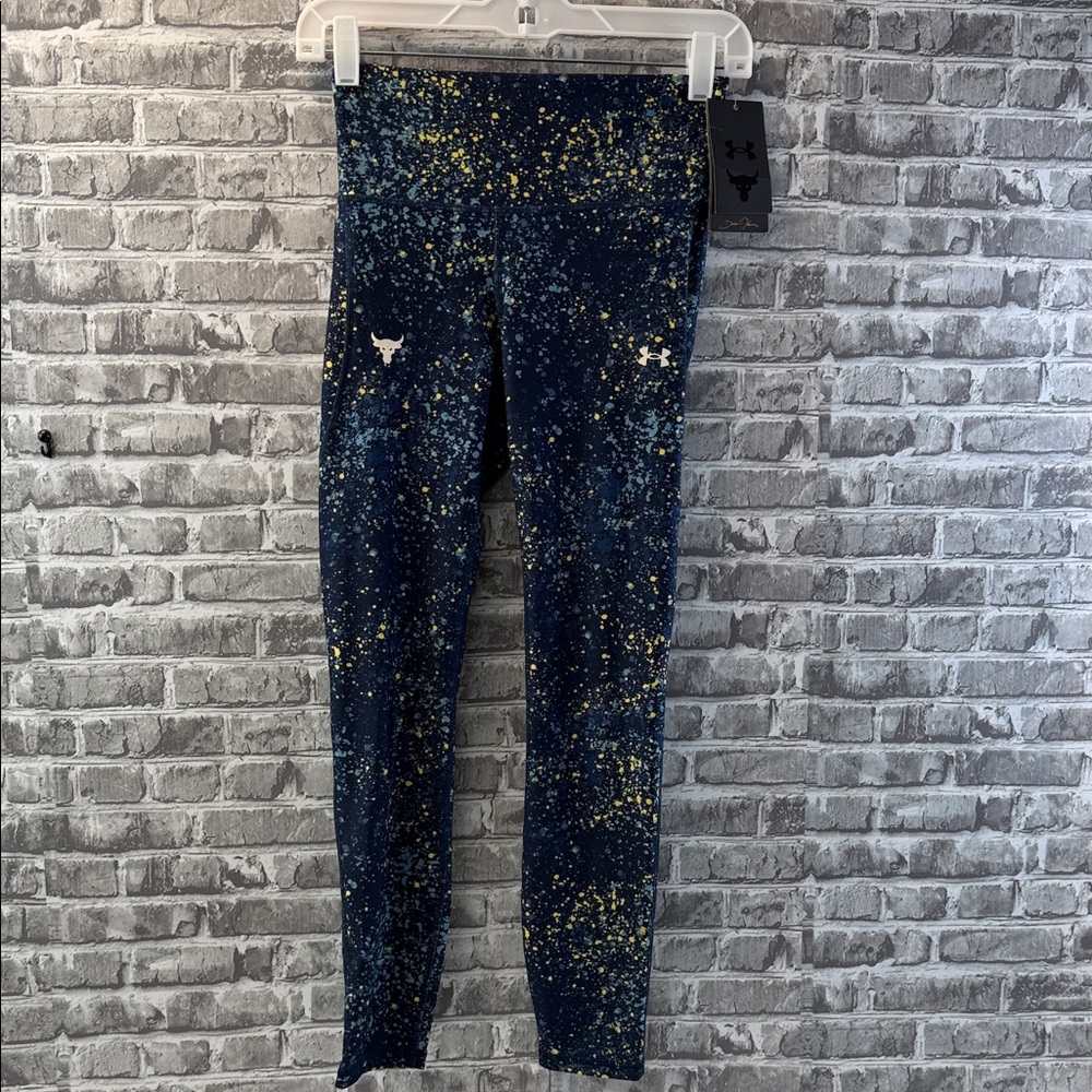 Under Armour Blue and Yellow Speckled Leggings